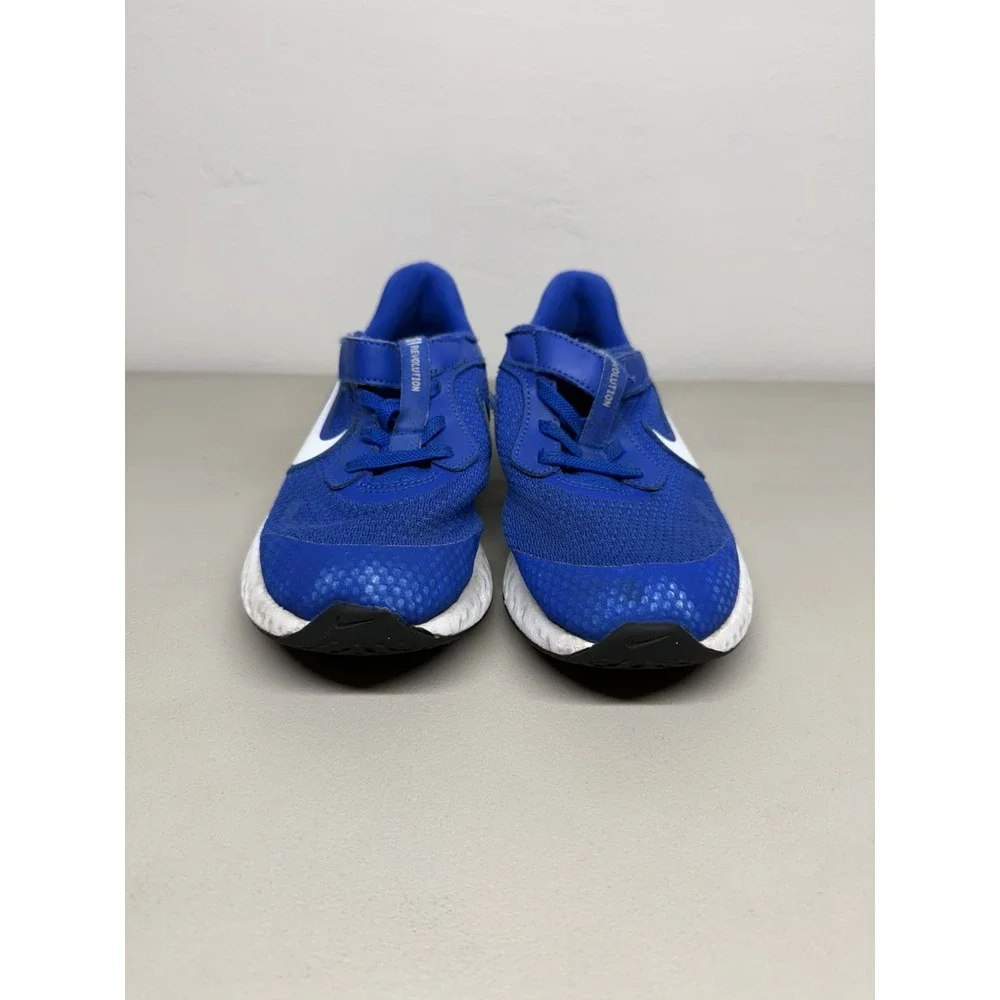 Nike Revolution 5 PS Sneaker Blue White Hook & Loop CU5126-401 Kids Sz 1.5